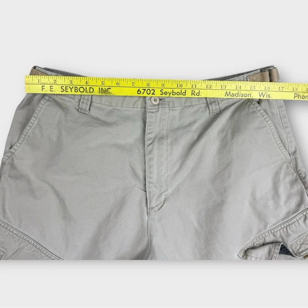 Rue21 Rue Jeans Mens Cargo Shorts Tan Khaki Cotton Size 34 Adjustable‎ Waist